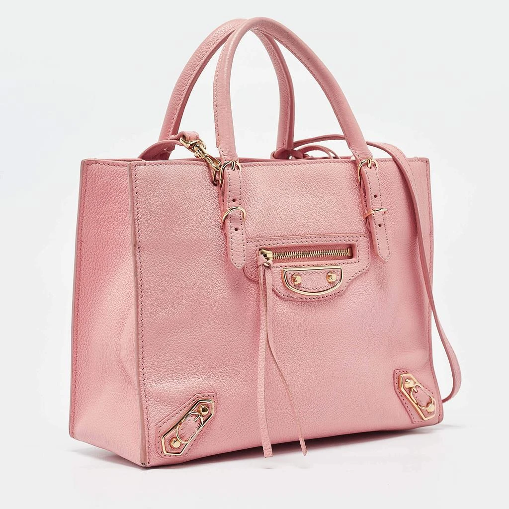 Balenciaga Balenciaga Pink Leather Mini Metallic Edge Papier A4 Tote 4