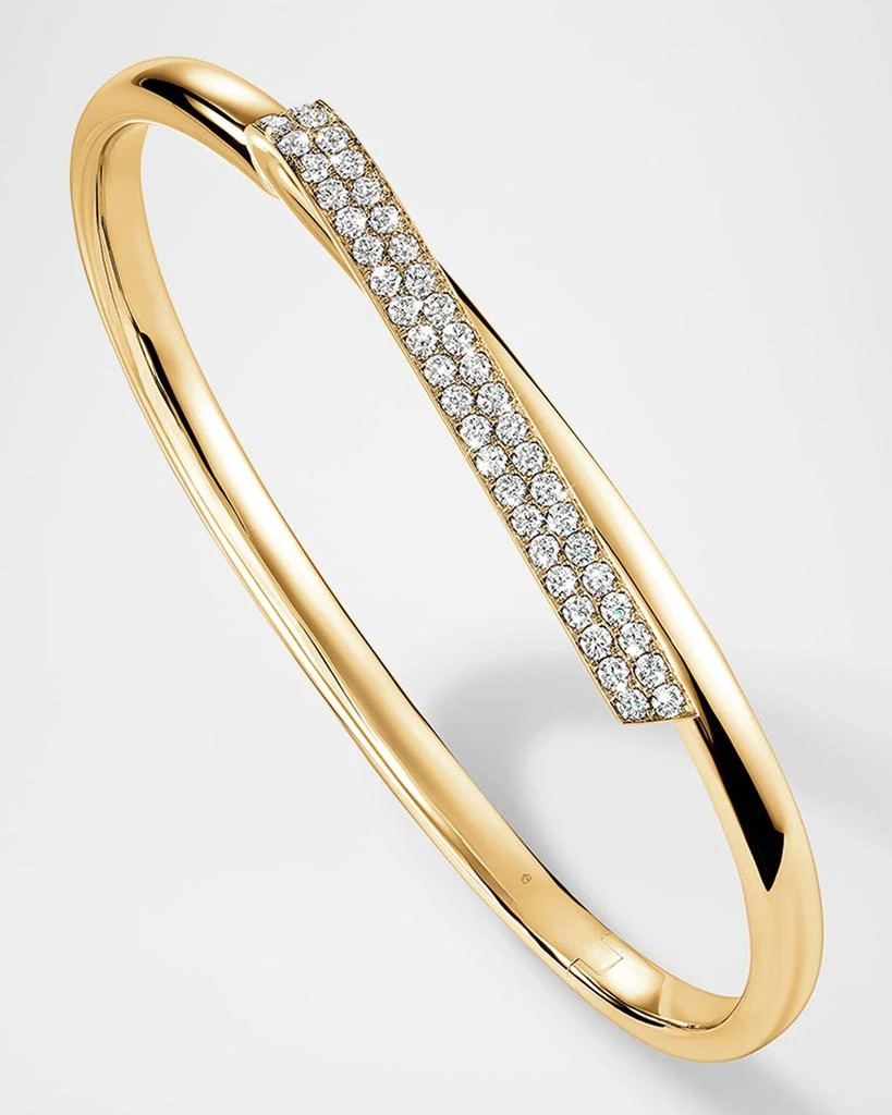 Hearts On Fire 18K Yellow Gold Inside Out Diamond Flip Bangle Bracelet 2
