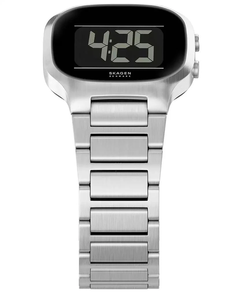 Skagen Men
s Mellem Digital Lcd Silver Stainless Steel Watch, 38mm 5