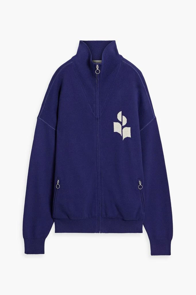 Isabel Marant Alex intarsia-knit zip-up cardigan 1