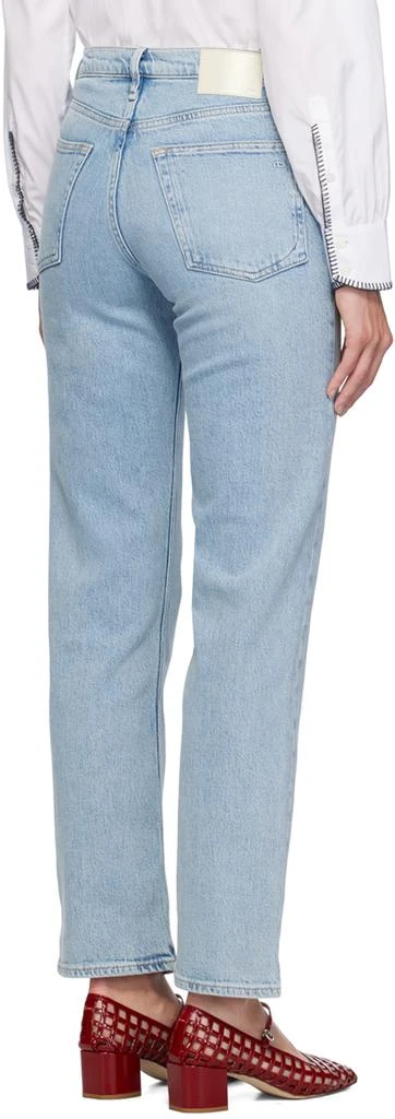 Rag & Bone Blue Harlow Full Length Straight Jeans 3