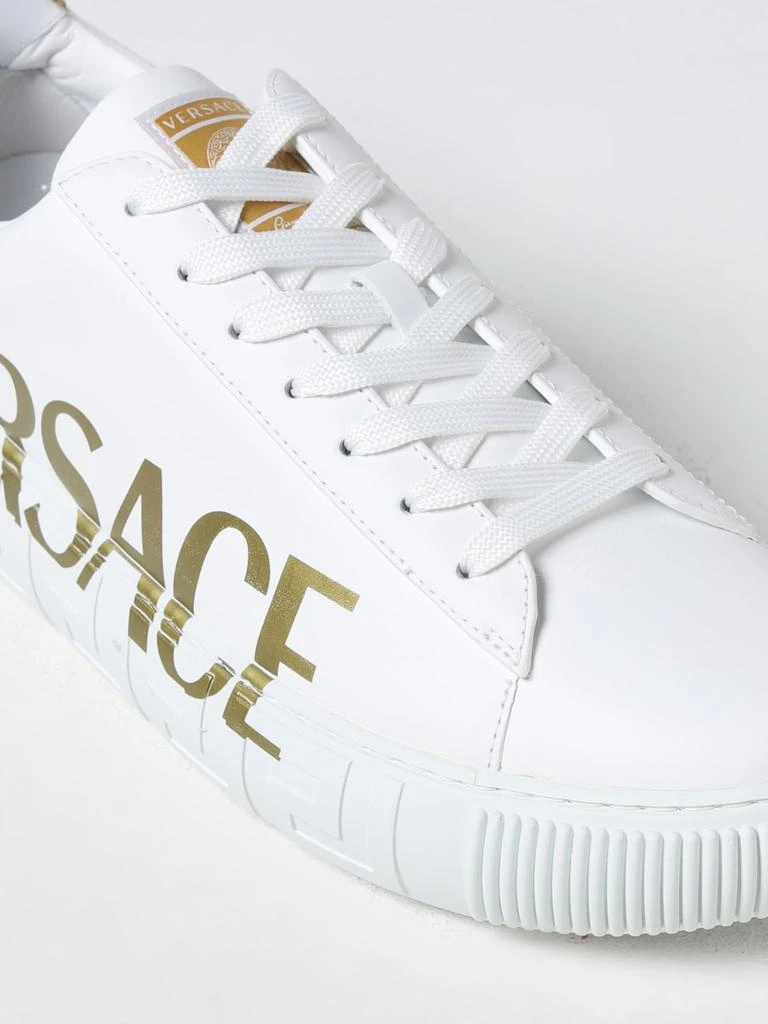 VERSACE Versace sneakers in leather with printed logo 4