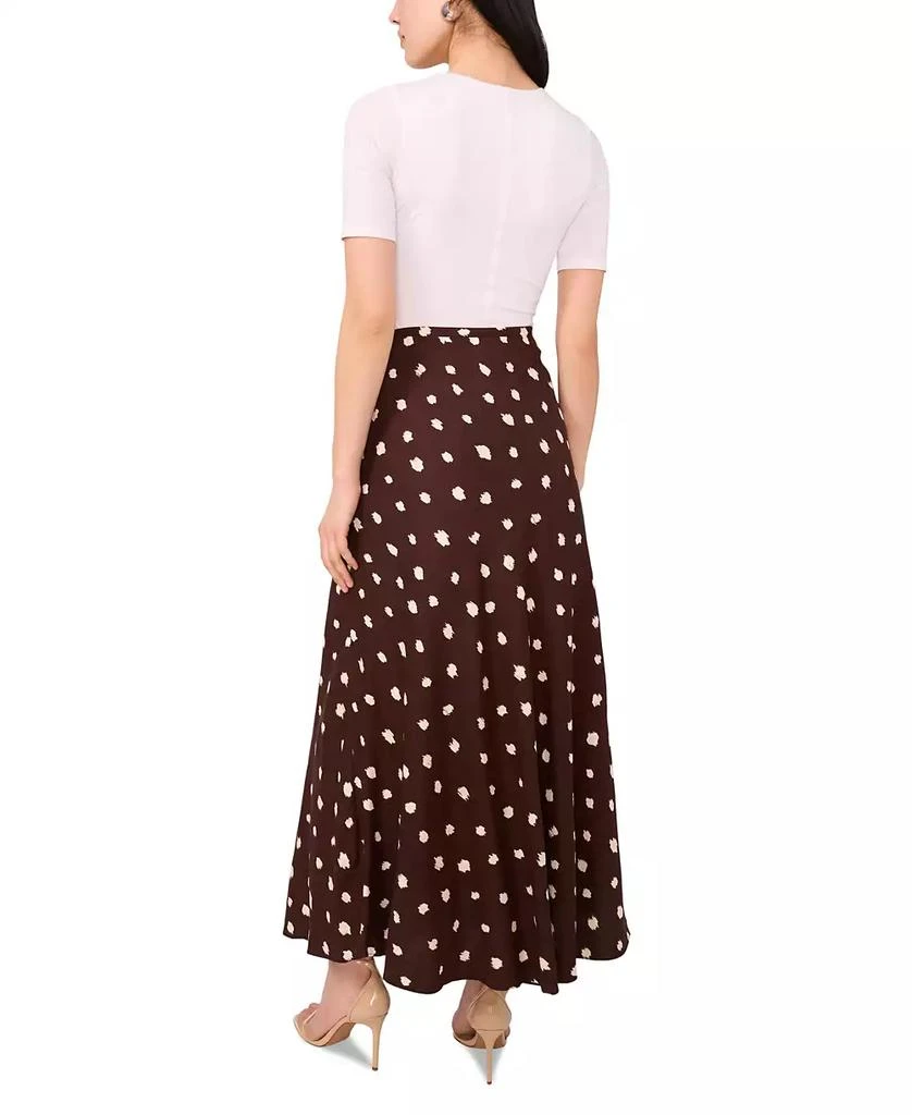 1. State Women's Linen Blend Polka Dot Midi Skirt 5