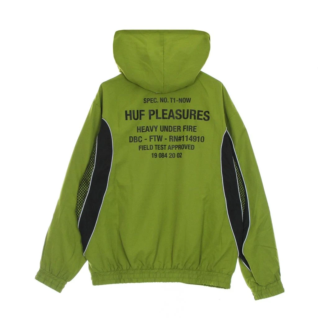 HUF Darton Track Jacket X Pleasures Green Men's Hooded Tracksuit Jacket 1
