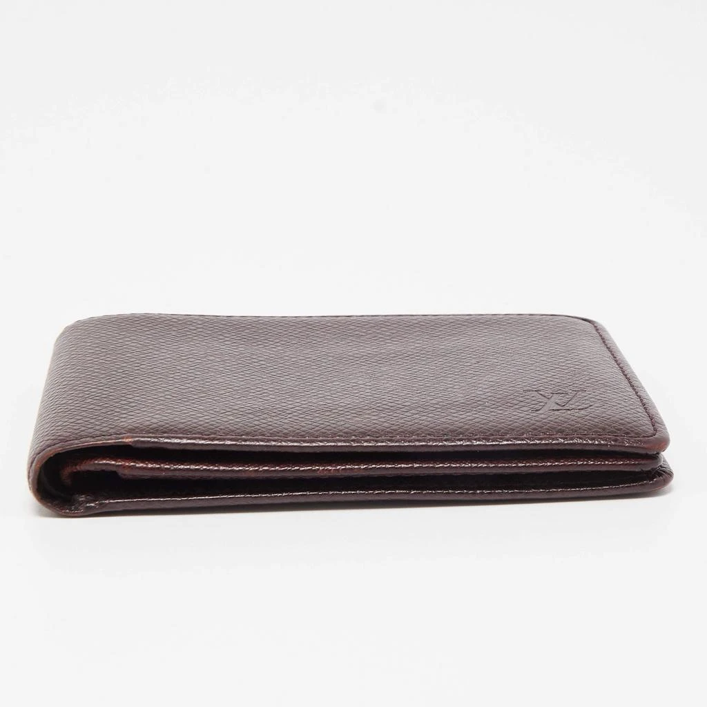 Louis Vuitton Louis Vuitton Burgundy Taiga Leather Bifold Wallet 9