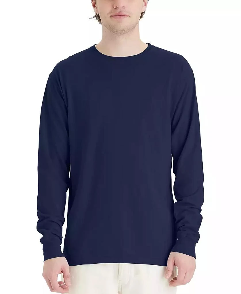 Hanes Unisex Garment Dyed Long Sleeve Cotton T-Shirt 13