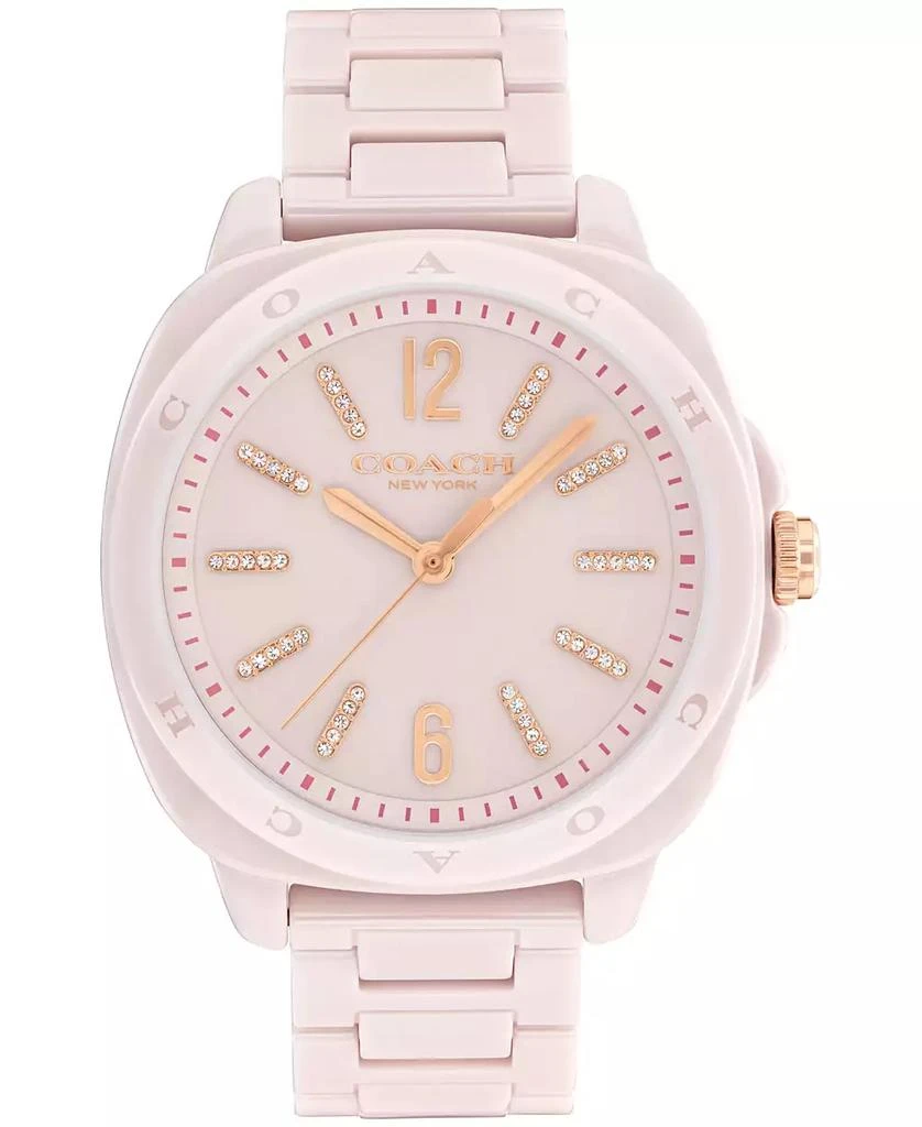 Coach Women's Kitt Blush Ceramic Bracelet Watch 1