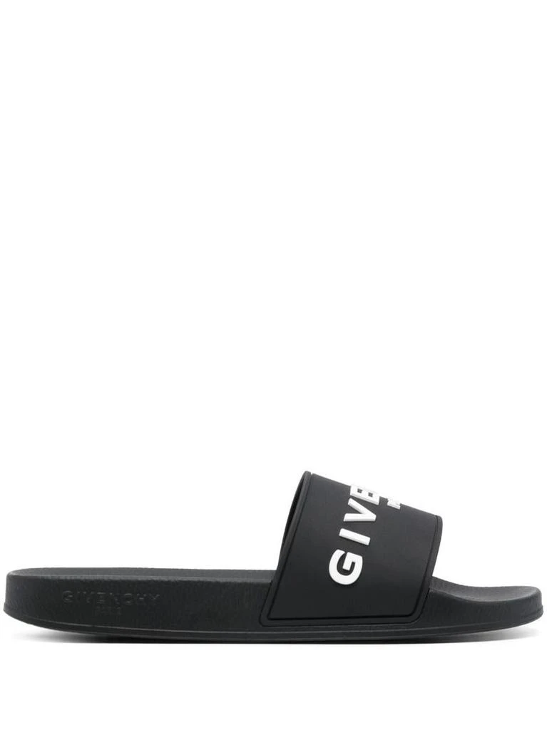 Shop Givenchy Logo Pool Slides on Sale at BeyondStyle – Get  display picture 1