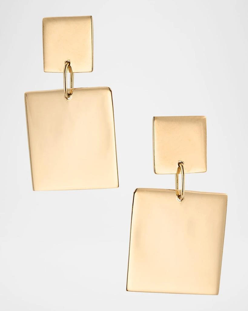 LANA 14K Yellow Gold Double Square Dangle Earrings