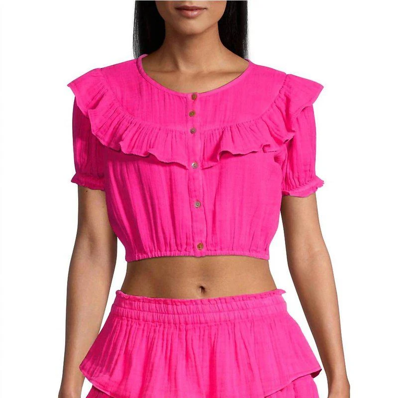 LOVESHACKFANCY Elaine Crop Top 1