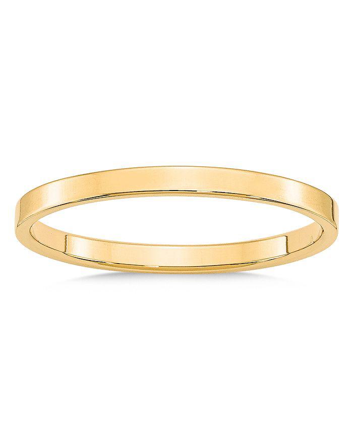 Bloomingdale's Men's 2mm Lightweight Flat Band in 14K Yellow Gold