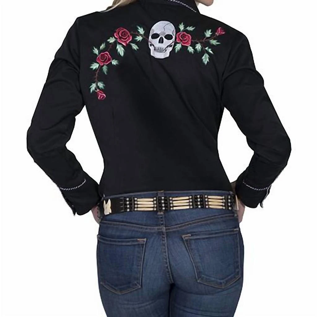 Scully Skull Shirt In Black 2