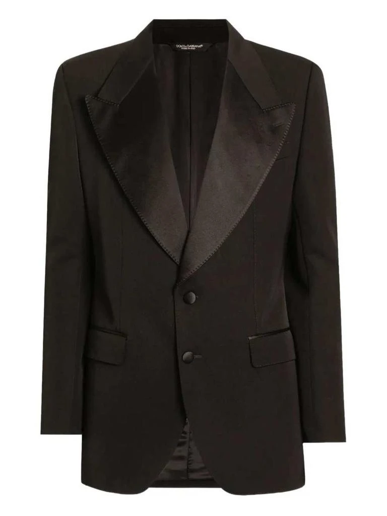 Dolce & Gabbana Dolce & Gabbana Blazer With Satin Lapels 1