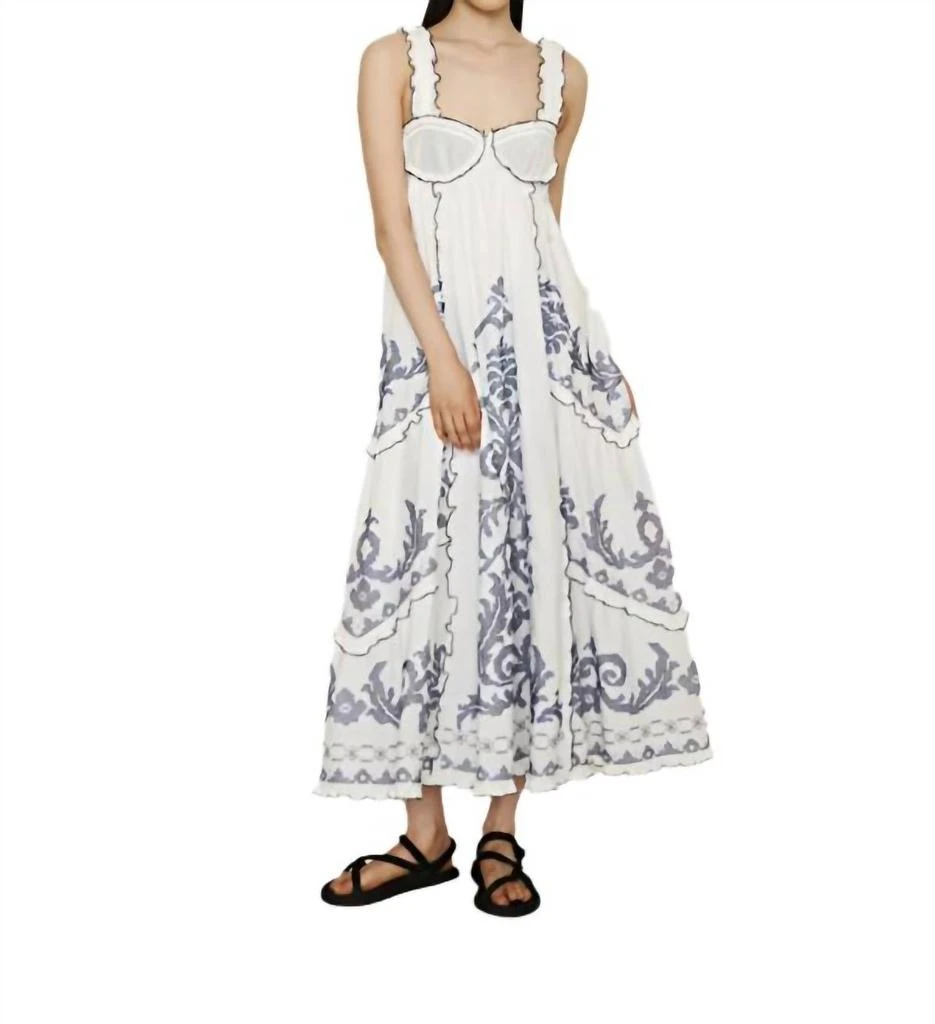 Shop Alemais - Hazel Smocked Embroidered Dress on Sale at BeyondStyle – Get  60% Off Alemais