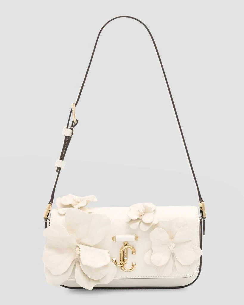 Jimmy Choo Avenue Mini Flower Leather Shoulder Bag 1