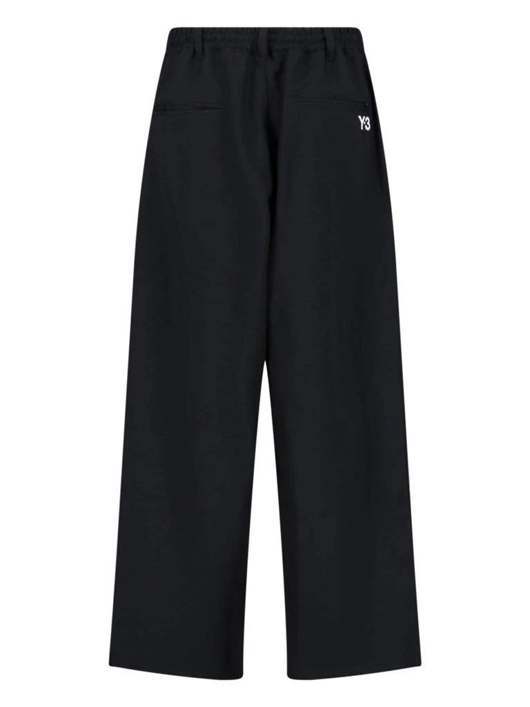 Y-3 Track Pants In Recycled Black Fabric, Elasticated Mid-Rise 2