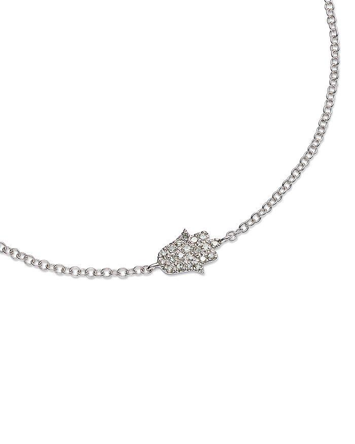 Meira T 14K White Gold Diamond Pave Hamsa Bracelet