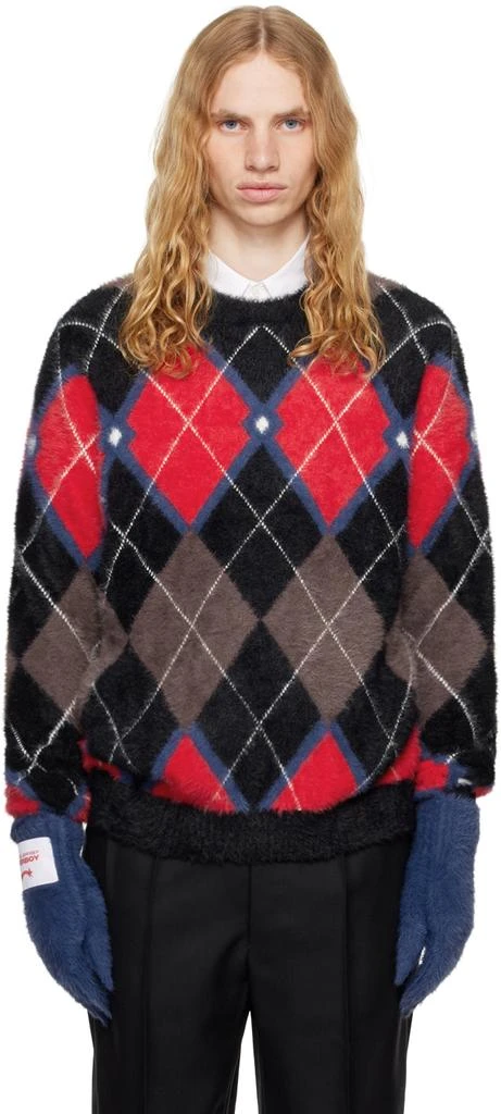Charles Jeffrey Loverboy Multicolor Fluffy Gloves Sweater 1