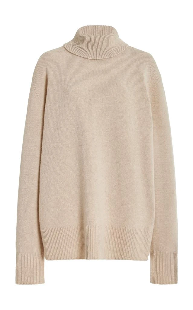 The Row The Row - Stepny Oversized Wool-Cashmere Turtleneck Sweater - Neutral - L - Moda Operandi 1