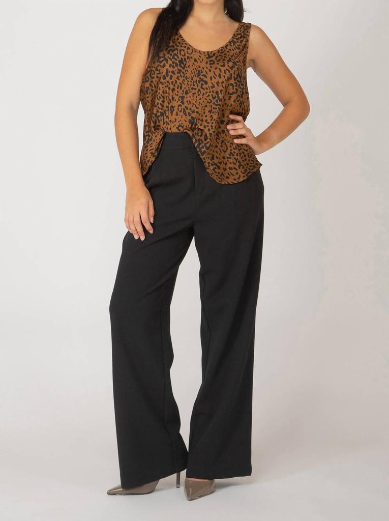 Dex Dex - Pleated Wide Leg Trouser Pants