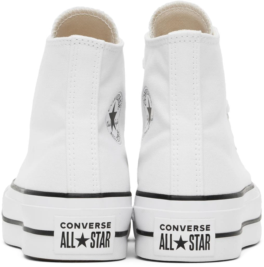 Converse White Chuck Taylor All Star Canvas Platform High Top Sneakers 2