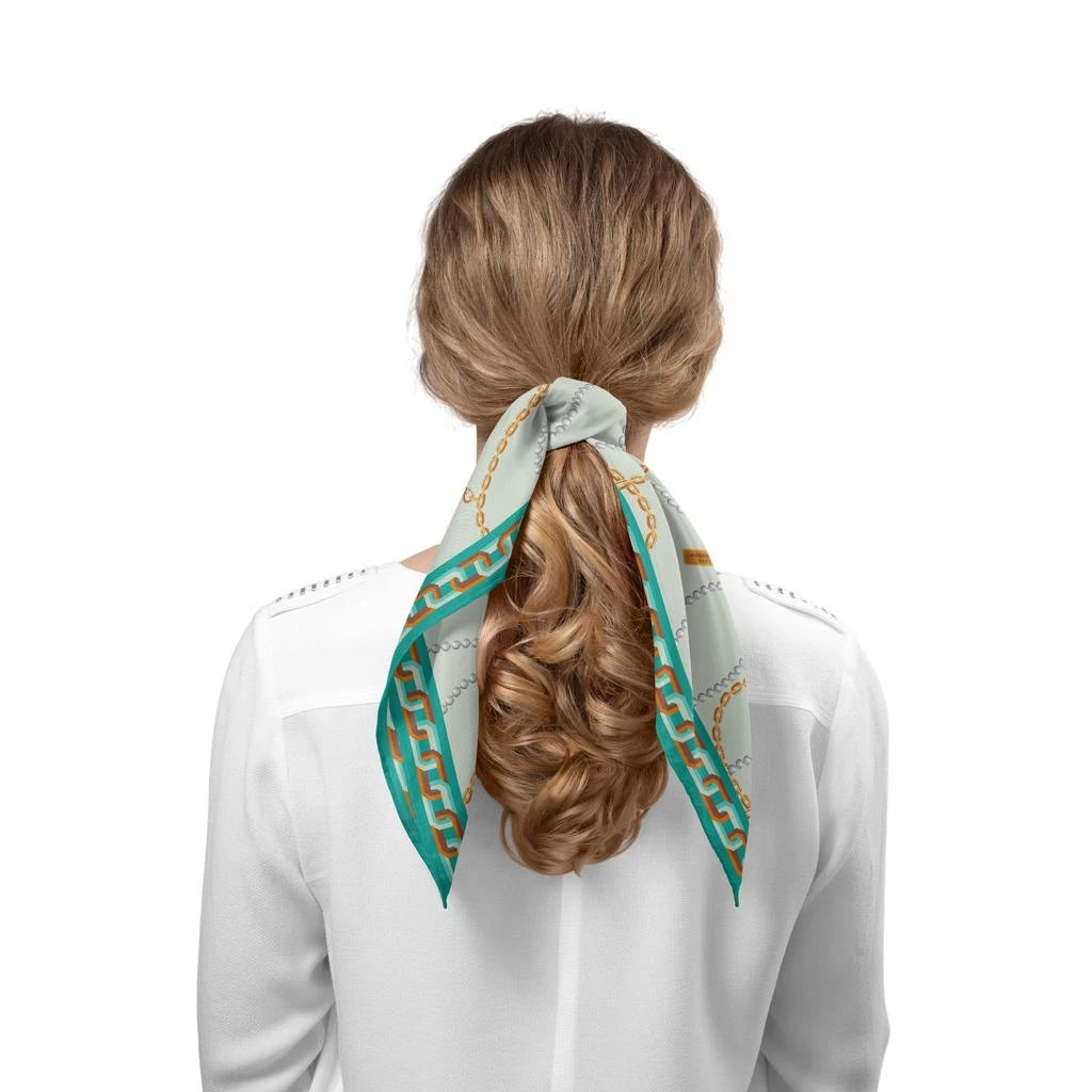 LePARMENTIER Paris Heritage Chain and Pearls Silk Bandana 4
