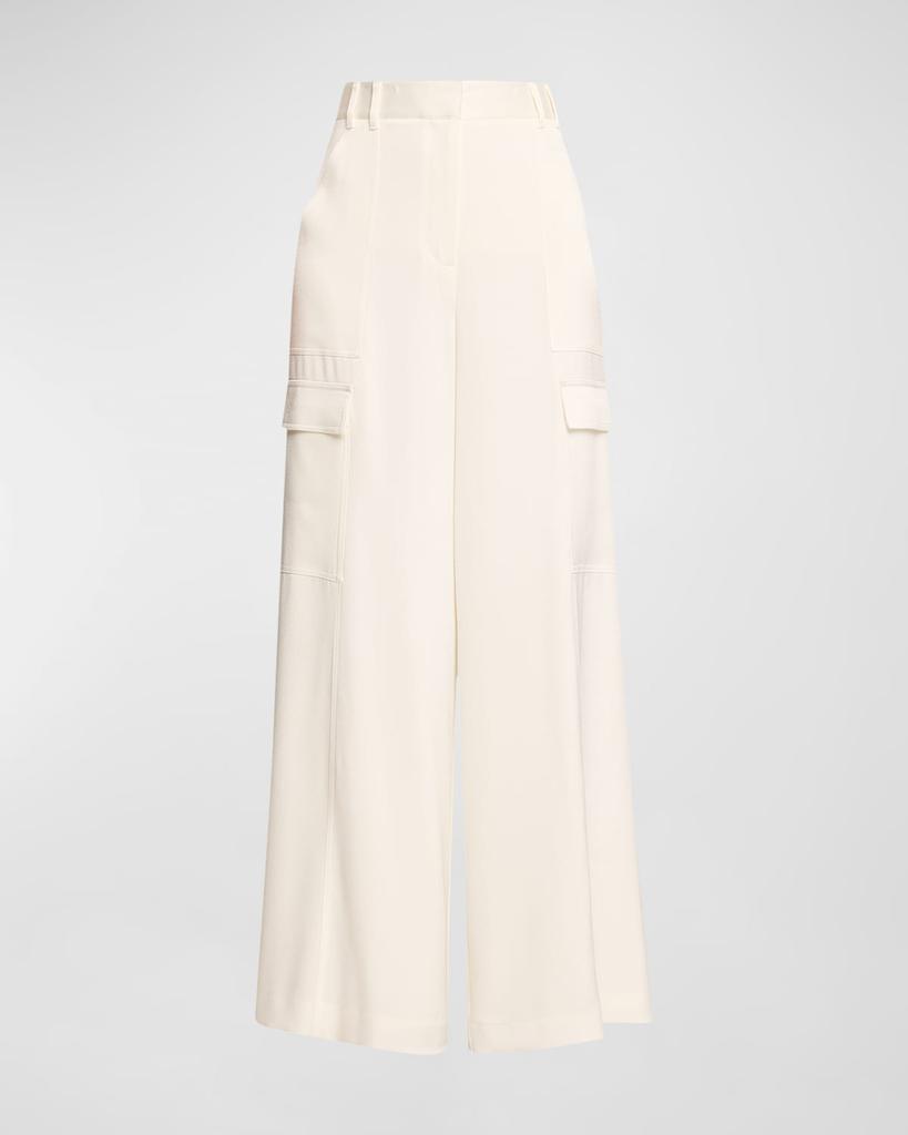 Kobi Halperin Parker High-Rise Wide-Leg Satin Pants