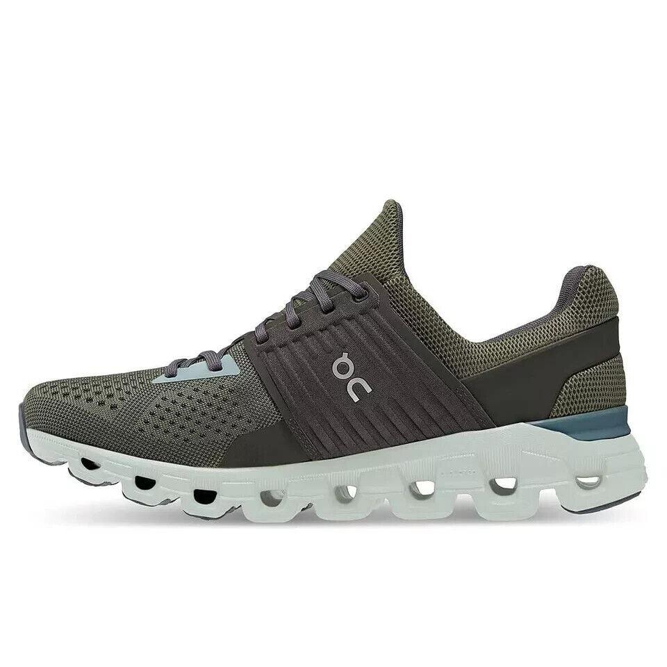 On On Cloudswift 41.98461 Sneakers Men's Olive Thorn Lace-Up Athletic Running Shoes