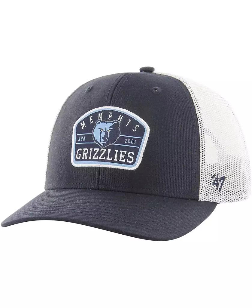 47 Brand Men's Navy Memphis Grizzlies Semi Patch Trucker Adjustable Hat