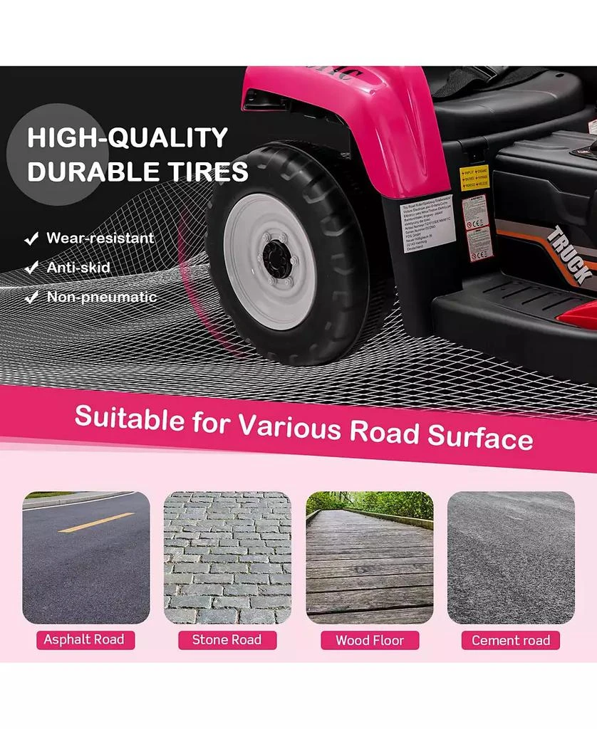 Mecale 12V Battery Powered Kids Ride on Excavator with Adjustable Arm and Bucket 4