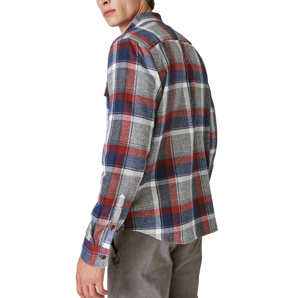 Lucky Brand Men's Plaid Button-Down Flannel Utility Shirt