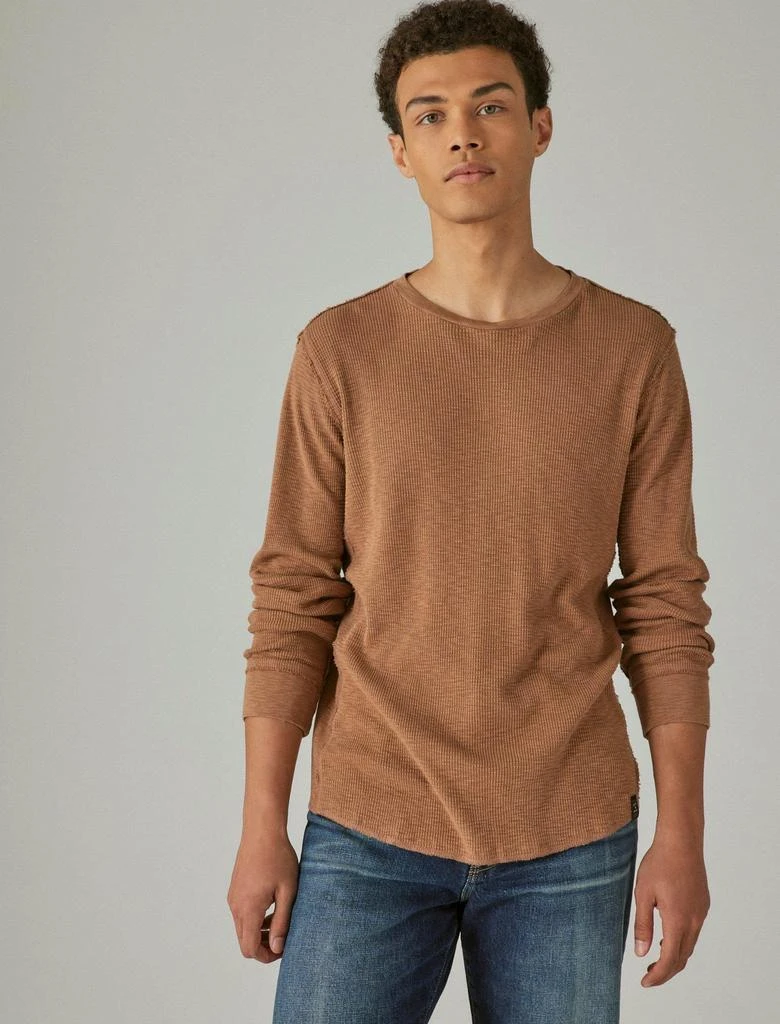 Lucky Brand Men's Garment Dye Thermal Crew 10