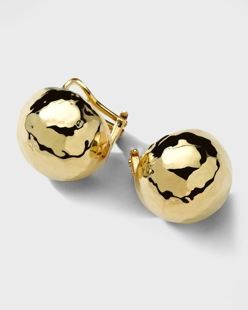 Ippolita Medium Hammered Pinball Clip Stud Earrings in 18K Gold 1