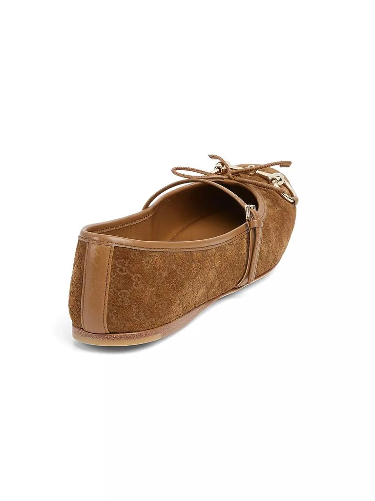 Gucci Horsebit Suede Ballet Flats 3