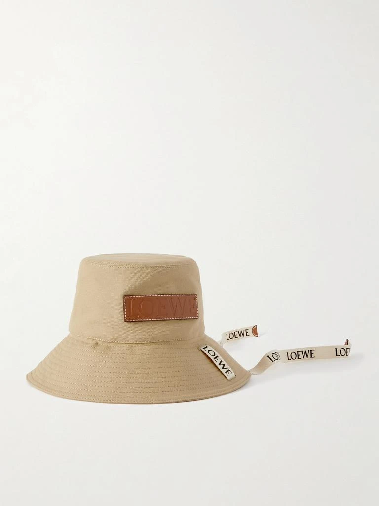 Loewe X Paula's Ibiza 贴花纯棉帆布渔夫帽 1