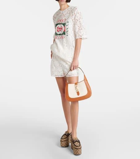 Gucci Gucci Jackie Small leather-trimmed shoulder bag 5