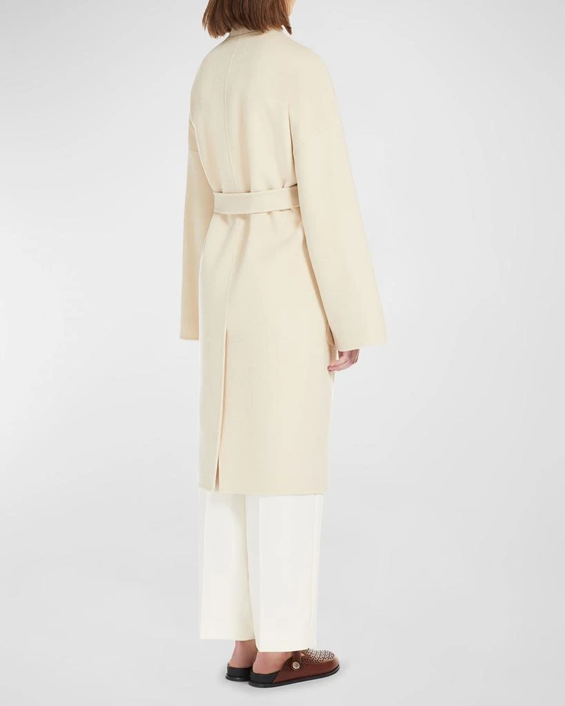 Weekend Max Mara Eris Wrap-Front Virgin Wool Peacoat 4