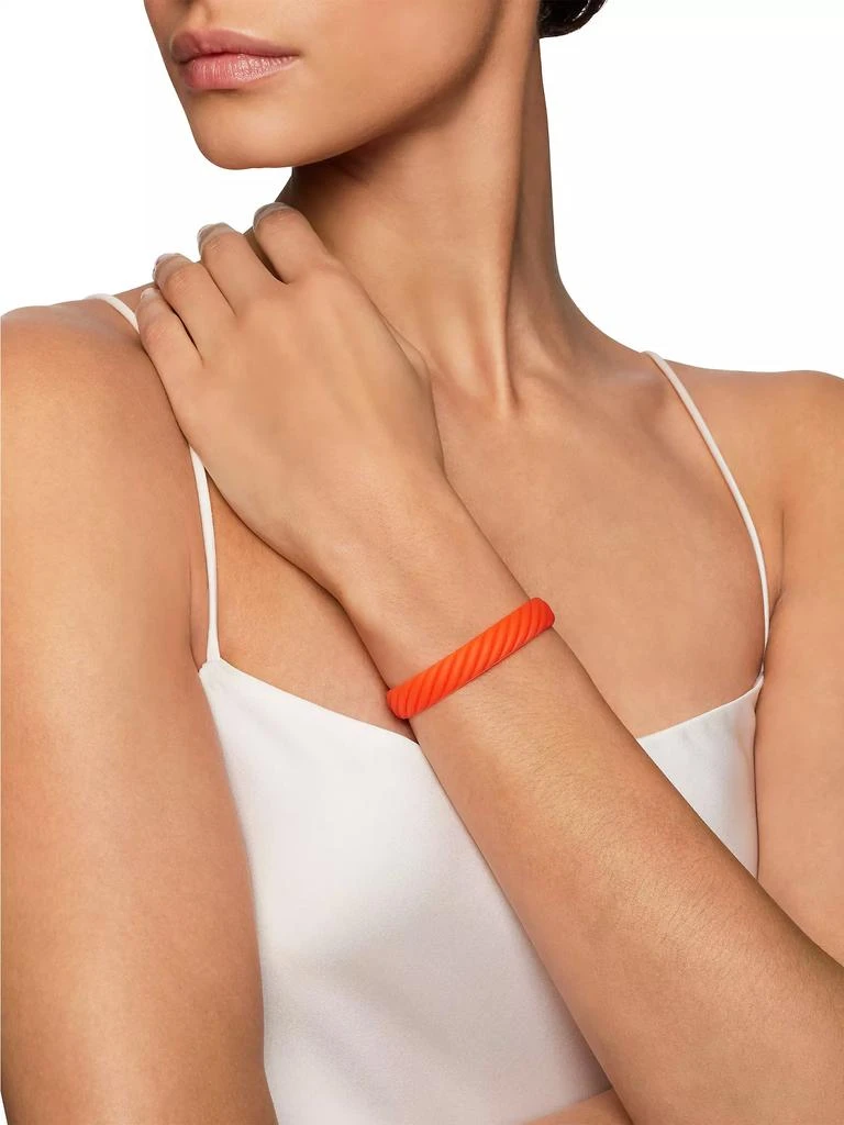 David Yurman Cable Bracelet in Orange Rubber, 10MM 7