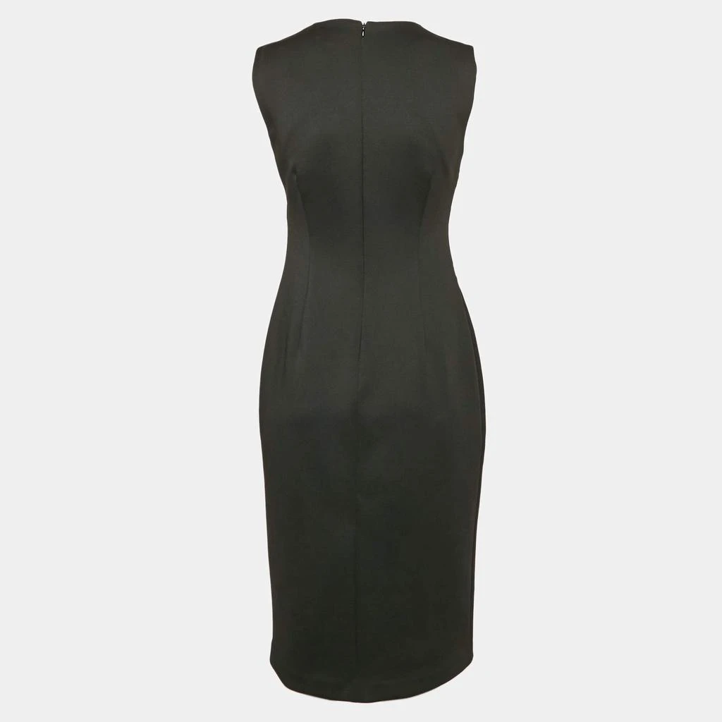 Calvin Klein Calvin Klein Black Jersey Zipper Detail Sleeveless Sheath Dress M 2