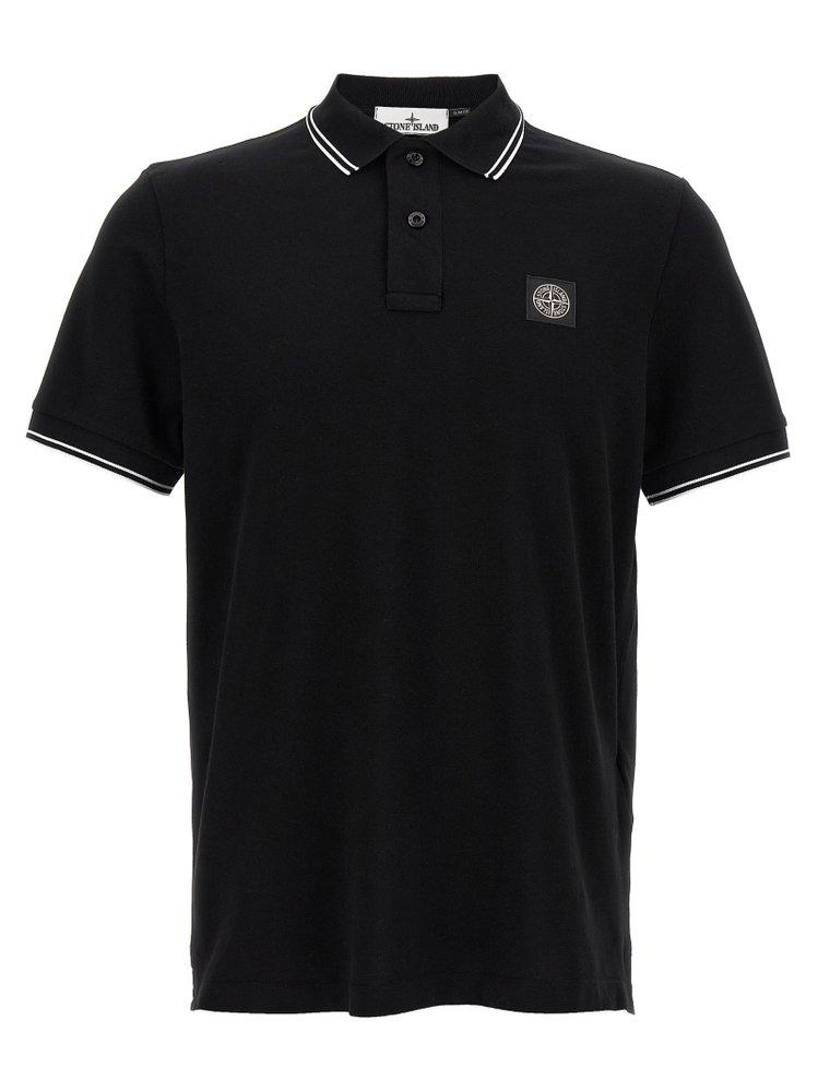 Stone Island Stone Island Logo Patch Buttoned Polo Shirt