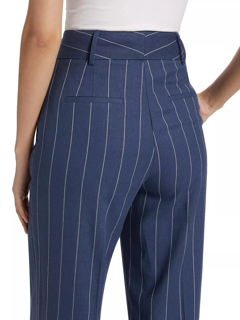 If Only Studio Pinstripe Cotton-Linen Pants 6