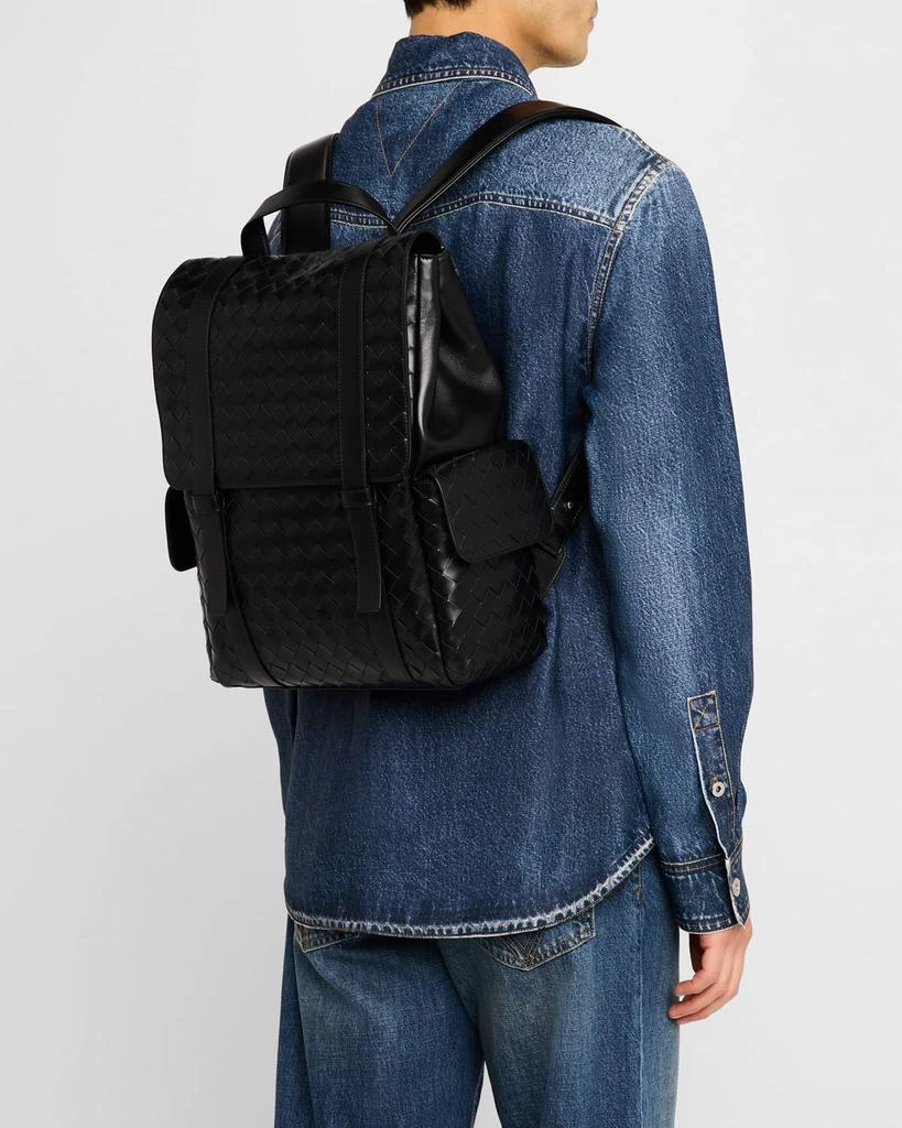 Bottega Veneta Men's Intrecciato Leather Backpack 2