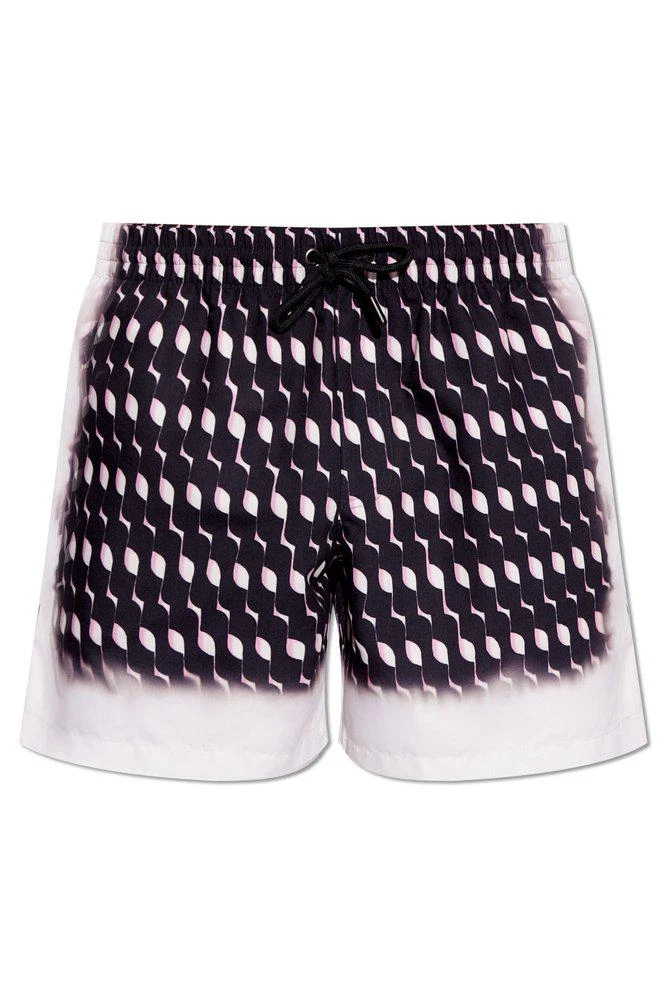 Dries Van Noten Dries Van Noten Graphic-Printed Drawstring Swim Sorts 1