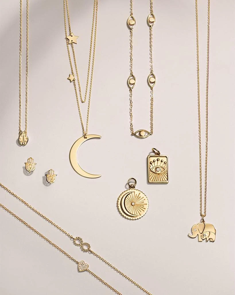 Moon 
Meadow Hamsa Hand Stud Earrings in 14K Yellow Gold - Exclusive 5