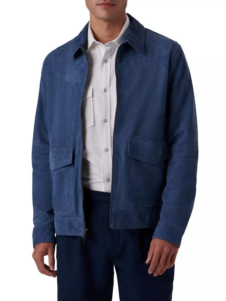 BUGATCHI Suede Bomber Jacket 3