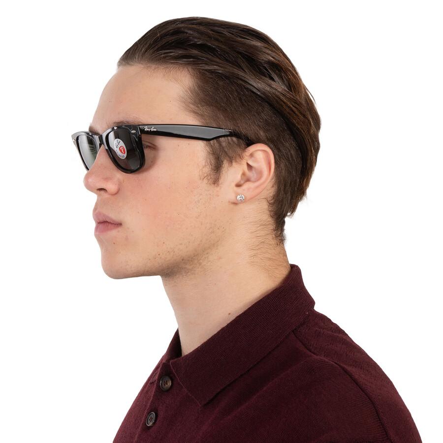 Ray-Ban Ray Ban Original Wayfarer Polarized Green Classic G-15 Square Unisex Sunglasses RB2140 901/58 50