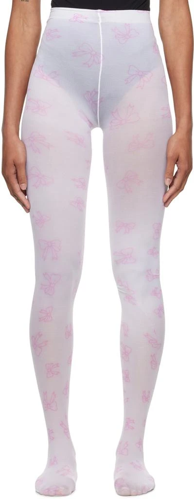 Ashley Williams Pink Bow Tights 1