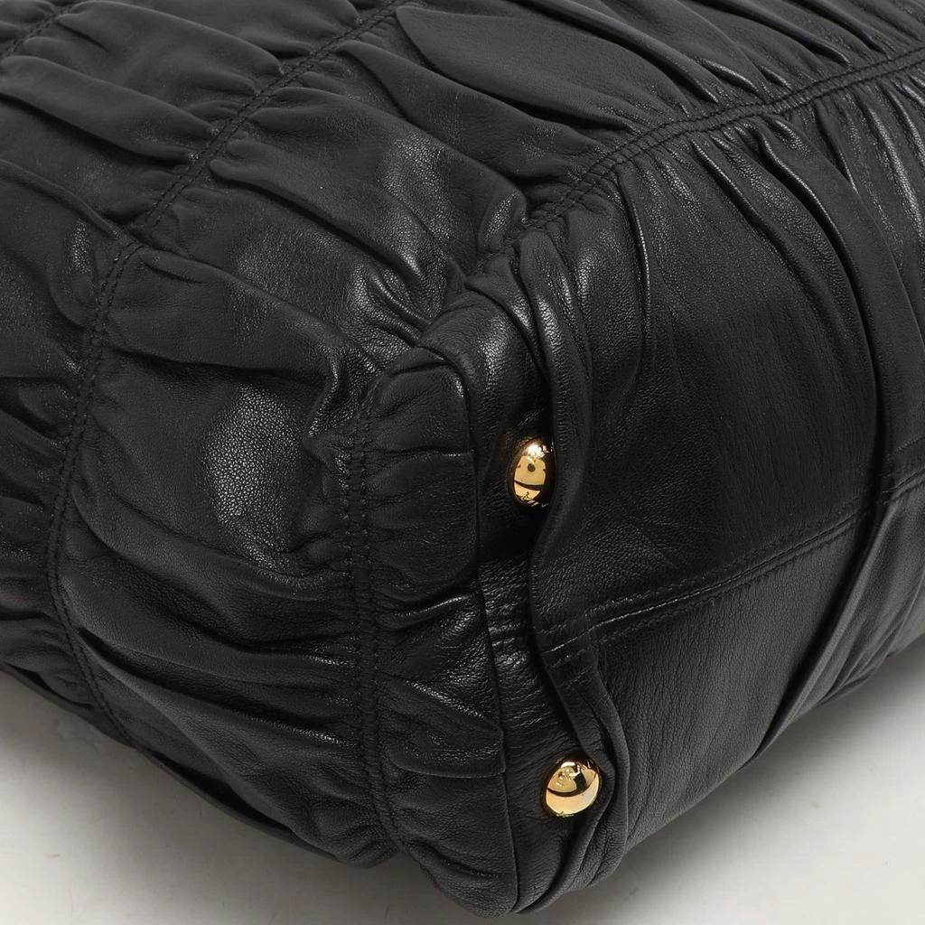 Prada Prada Black Matelasse Leather Top Handle Bag 18