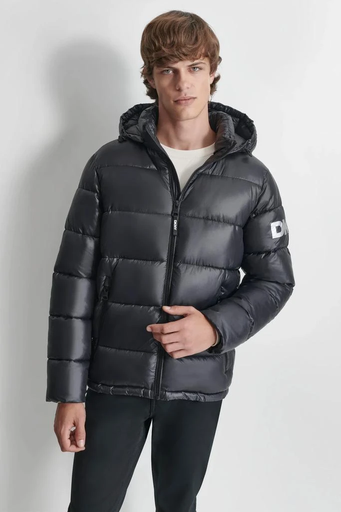 DKNY LOGO HOODED JACKET 1