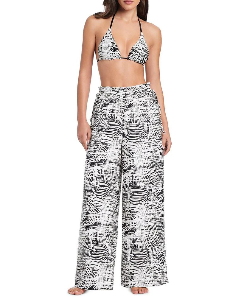 Red Carter Wide Leg Pants Swim Cover Up 2